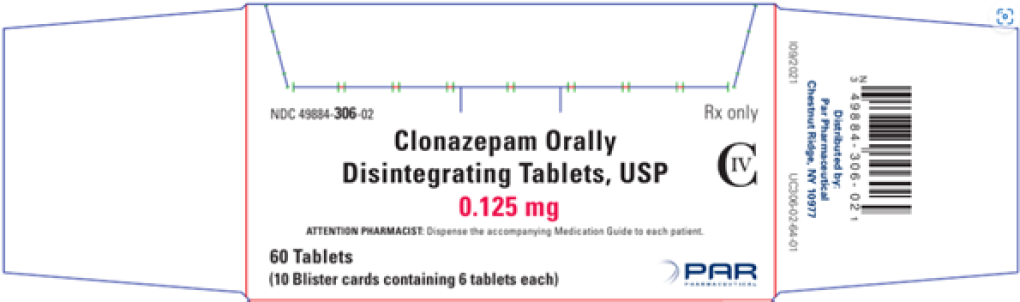 Clonazepam Orally disintegrating Tablets 0.125 mg recall