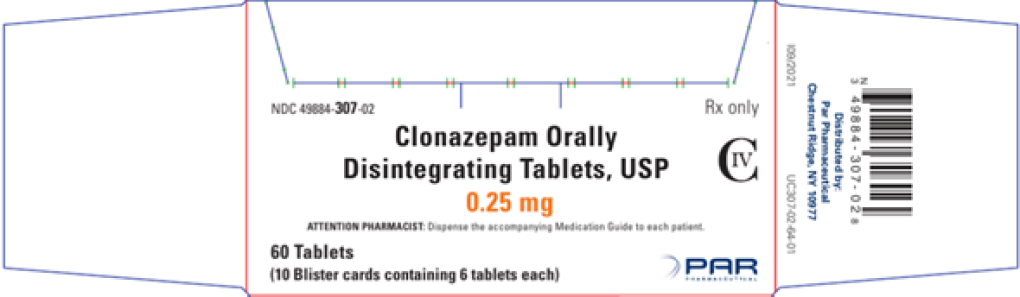Clonazepam Orally disintegrating Tablets 0.25 mg recall